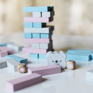 Viga Toys VIGA PolarB Drewniana Gra Wieża Układanka Pastelowa