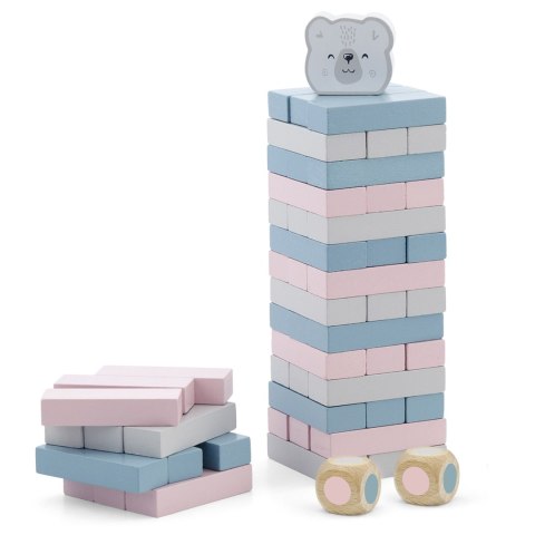 Viga Toys VIGA PolarB Drewniana Gra Wieża Układanka Pastelowa