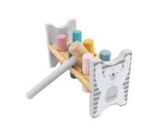 Viga Toys VIGA PolarB Drewniana Ławeczka Przebijanka Wbijanka z Młotkiem - Montessori