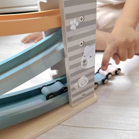 Viga Toys VIGA PolarB Drewniana Zjeżdżalnia Dla Samochodzików Tor Wyścigowy