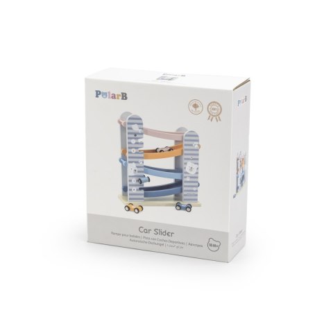 Viga Toys VIGA PolarB Drewniana Zjeżdżalnia Dla Samochodzików Tor Wyścigowy