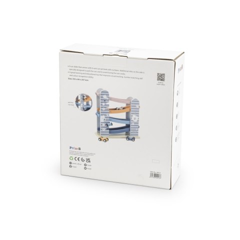Viga Toys VIGA PolarB Drewniana Zjeżdżalnia Dla Samochodzików Tor Wyścigowy