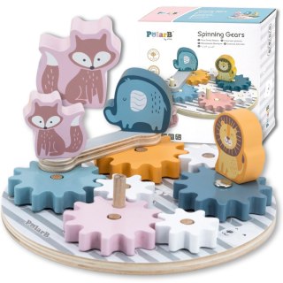 Viga Toys VIGA PolarB Drewniane Koła Zębate ze zwierzątkami