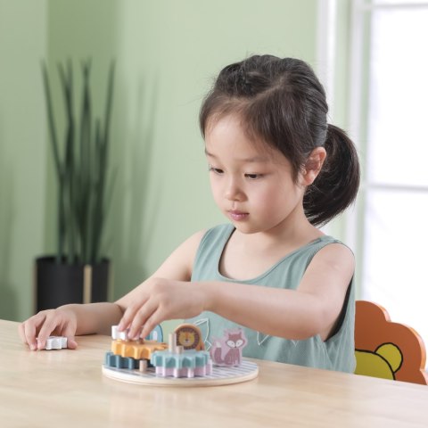 Viga Toys VIGA PolarB Drewniane Koła Zębate ze zwierzątkami