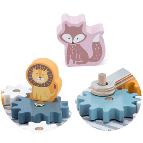 Viga Toys VIGA PolarB Drewniane Koła Zębate ze zwierzątkami
