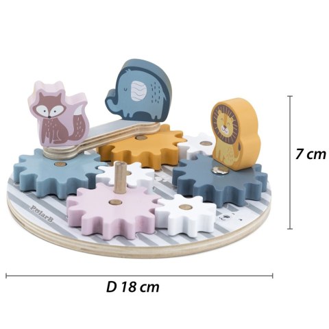 Viga Toys VIGA PolarB Drewniane Koła Zębate ze zwierzątkami