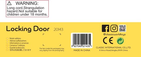 Classic World CLASSIC WORLD Drewniana Przeplatanka Klocki do Nawlekania Klucze i Drzwi MONTESSORI 11 el.