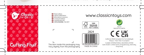 Classic World CLASSIC WORLD Drewniany Zestaw Do Krojenia Owoców na Rzepy