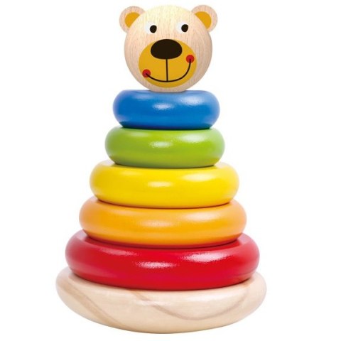TOOKY TOY Drewniana Układanka Piramidka Miś TOOKY TOY Drewniana Układanka Piramidka Miś