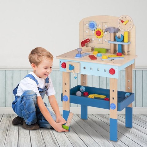 TOOKY TOY Drewniany Stół Do Majsterkowania Warsztat TOOKY TOY Drewniany Stół Do Majsterkowania Warsztat