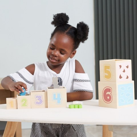 Viga Toys VIGA Drewniana Piramidka Układanka Klocki Sorter Montessori