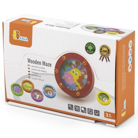 Viga Toys VIGA Drewniany Labirynt Zwierzątka 1szt