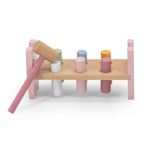 Viga Toys VIGA PolarB Drewniana Przebijanka Wbijanka z Młoteczkiem Lisek Montessori