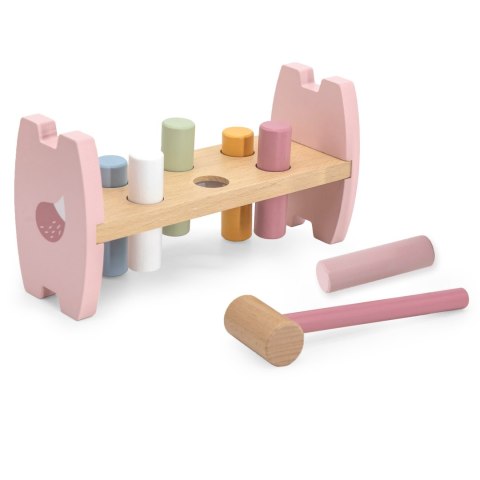 Viga Toys VIGA PolarB Drewniana Przebijanka Wbijanka z Młoteczkiem Lisek Montessori