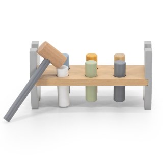 Viga Toys VIGA PolarB Drewniana Przebijanka Wbijanka z Młoteczkiem Pingwinek Montessori