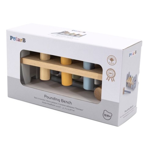Viga Toys VIGA PolarB Drewniana Przebijanka Wbijanka z Młoteczkiem Pingwinek Montessori