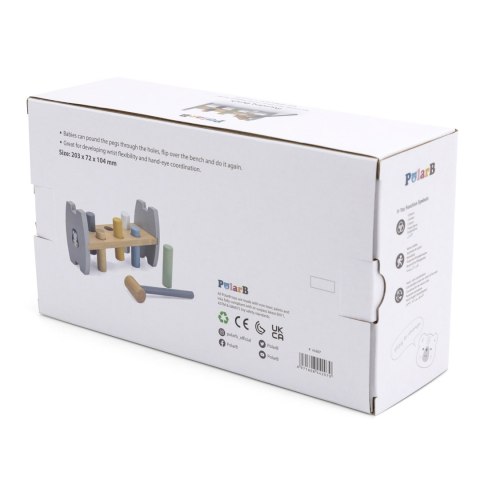 Viga Toys VIGA PolarB Drewniana Przebijanka Wbijanka z Młoteczkiem Pingwinek Montessori