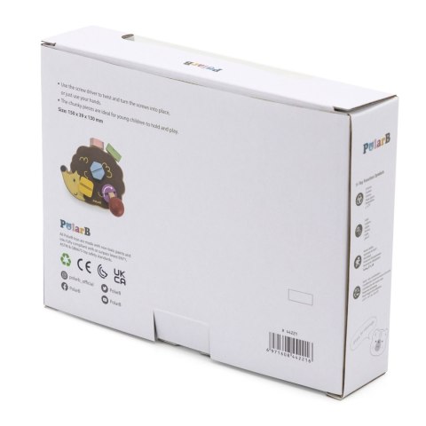 Viga Toys VIGA PolarB Drewniana Zabawka Konstrukcyjna Jeżyk ze Śrubkami Montessori