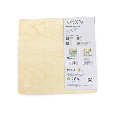 Viga Toys VIGA PolarB Drewniane Puzzle Zwierzęta z Pinezkami