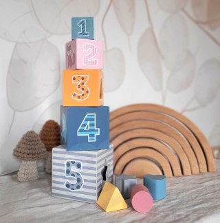 Viga Toys VIGA PolarB Piramidka Układanka edukacyjna Sorter Kostki Klocki