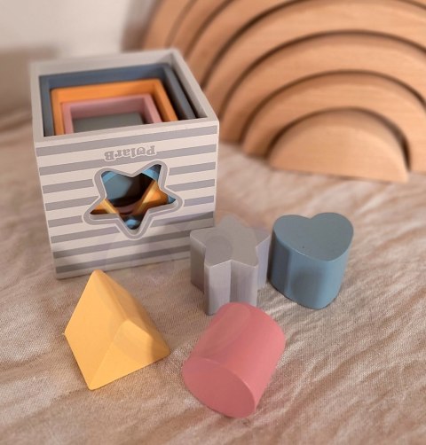 Viga Toys VIGA PolarB Piramidka Układanka edukacyjna Sorter Kostki Klocki