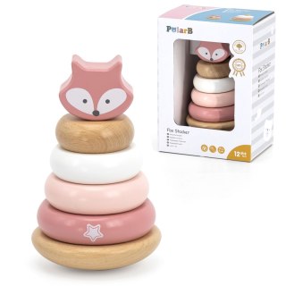 Viga Toys VIGA PolarB Drewniana Piramidka Edukacyjna - Lisek