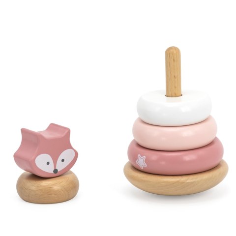 Viga Toys VIGA PolarB Drewniana Piramidka Edukacyjna - Lisek