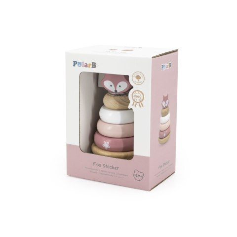 Viga Toys VIGA PolarB Drewniana Piramidka Edukacyjna - Lisek
