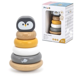Viga Toys VIGA PolarB Drewniana Piramidka Edukacyjna - Pingwinek