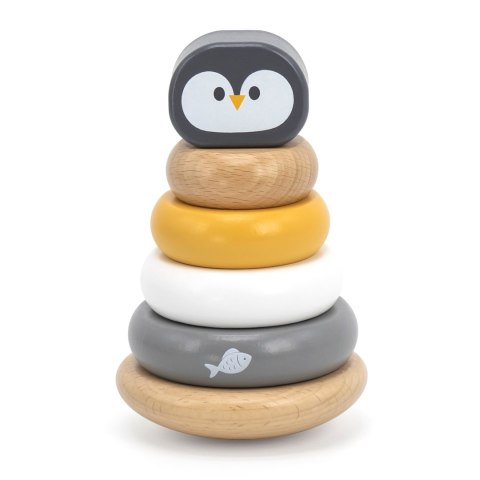 Viga Toys VIGA PolarB Drewniana Piramidka Edukacyjna - Pingwinek