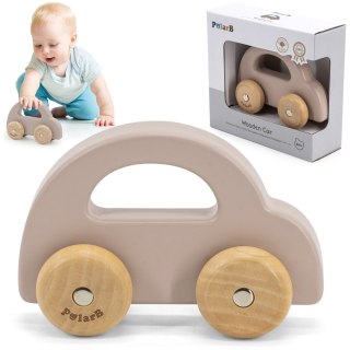 Viga Toys VIGA PolarB Drewniany Samochodzik do Pchania Brązowy