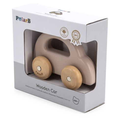 Viga Toys VIGA PolarB Drewniany Samochodzik do Pchania Brązowy
