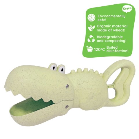 Woopie Let's Go Green WOOPIE GREEN Krokodyl Łopatka Zbierak do Piasku i Wody Zielona BIODEGRADOWALNY ORGANICZNY MATERIAŁ
