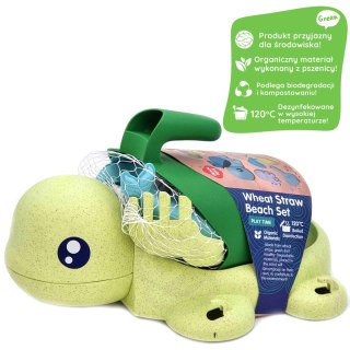 Woopie Let's Go Green WOOPIE GREEN Zestaw 2w1 do Piasku i Wanny Żółwik Zielony 8 el. BIODEGRADOWALNY ORGANICZNY MATERIAŁ