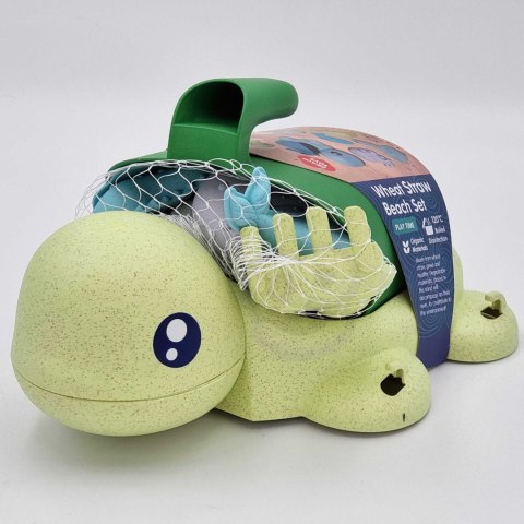 Woopie Let's Go Green WOOPIE GREEN Zestaw 2w1 do Piasku i Wanny Żółwik Zielony 8 el. BIODEGRADOWALNY ORGANICZNY MATERIAŁ