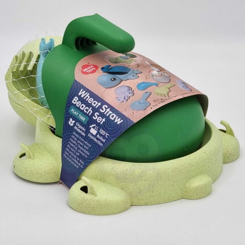 Woopie Let's Go Green WOOPIE GREEN Zestaw 2w1 do Piasku i Wanny Żółwik Zielony 8 el. BIODEGRADOWALNY ORGANICZNY MATERIAŁ