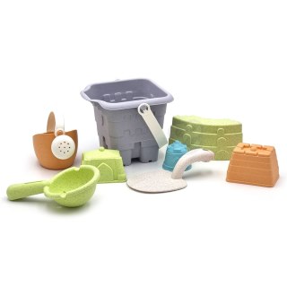 Woopie Let's Go Green WOOPIE GREEN Zestaw do Piasku w Wiaderku Wieża 8 el. BIODEGRADOWALNY ORGANICZNY MATERIAŁ