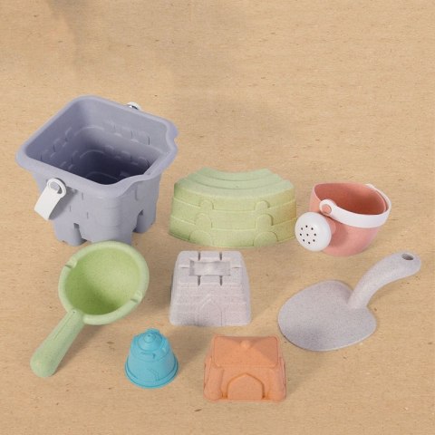 Woopie Let's Go Green WOOPIE GREEN Zestaw do Piasku w Wiaderku Wieża 8 el. BIODEGRADOWALNY ORGANICZNY MATERIAŁ