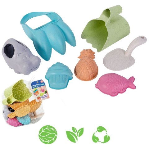Woopie Let's Go Green WOOPIE GREEN Zestaw do Piasku z Pazurami 7 el. BIODEGRADOWALNY ORGANICZNY MATERIAŁ