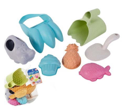 Woopie Let's Go Green WOOPIE GREEN Zestaw do Piasku z Pazurami 7 el. BIODEGRADOWALNY ORGANICZNY MATERIAŁ