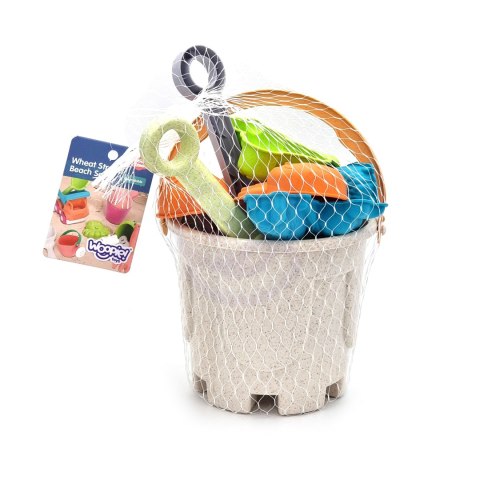 Woopie Let's Go Green WOOPIE GREEN Zestaw do Piasku z Wiaderkiem i Samochodzikiem 10 el. BIODEGRADOWALNY ORGANICZNY MATERIAŁ