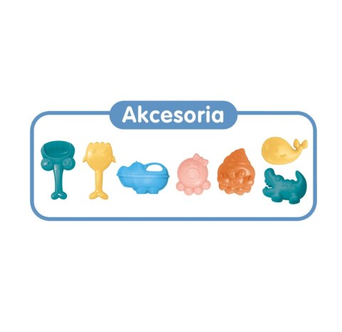 Woopie WOOPIE Zestaw do Piasku 3w1 Walizka Krówka + Zabawka Wodna
