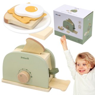 Viga Toys VIGA PolarB Drewniany Zestaw Toster Zielony + Akcesoria