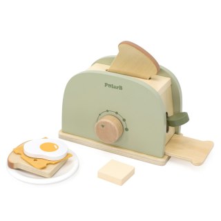 Viga Toys VIGA PolarB Drewniany Zestaw Toster Zielony + Akcesoria