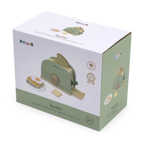 Viga Toys VIGA PolarB Drewniany Zestaw Toster Zielony + Akcesoria