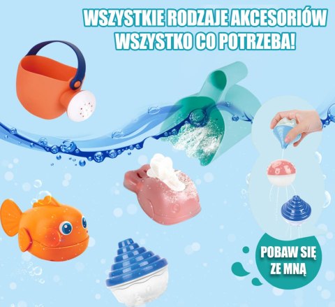 Woopie WOOPIE Stolik Wodny 2w1 Piaskownica Wodospad 10 el.