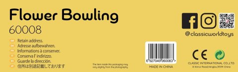 Classic World CLASSIC WORLD Wooden Bowling Game for Children 6 pcs + Ball