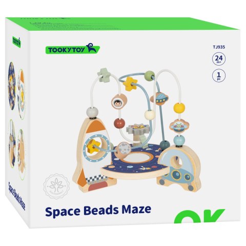 TOOKY TOY Drewniana Rakieta Pętla Motoryczna Labirynt TOOKY TOY Drewniana Rakieta Pętla Motoryczna Labirynt