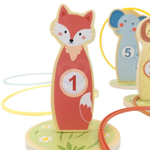 TOOKY TOY Rzut do Celu Drewniana Gra Zręcznościowa Obręcze 15 el. TOOKY TOY Rzut do Celu Drewniana Gra Zręcznościowa Obręcze 15 el.