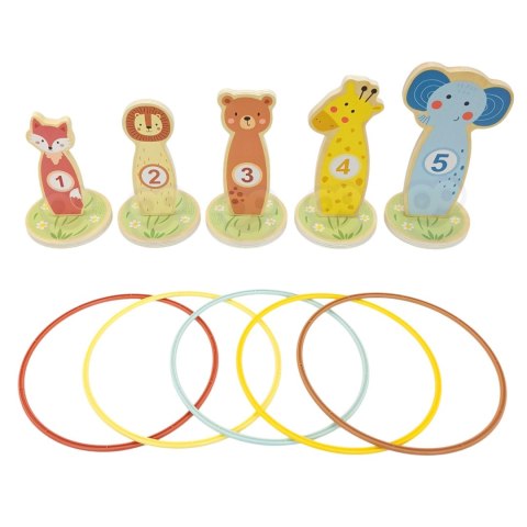 TOOKY TOY Rzut do Celu Drewniana Gra Zręcznościowa Obręcze 15 el. TOOKY TOY Rzut do Celu Drewniana Gra Zręcznościowa Obręcze 15 el.